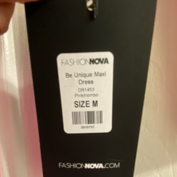 Two tone Pink Maxi Fashion Nova Dress - Picture 3 of 4